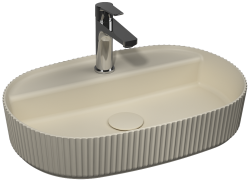 İsvea ColorISVEA Sintesi Tezgah Üstü Lavabo 60 cm Fildişi Fil Dişi
