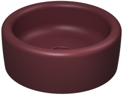 İsvea ColorISVEA Curvo Tezgah Üstü Lavabo 42 cm Rustik Bordo