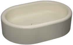 İsvea ColorISVEA Curvo Tezgah Üstü Lavabo 60 cm Fildişi Fil Dişi