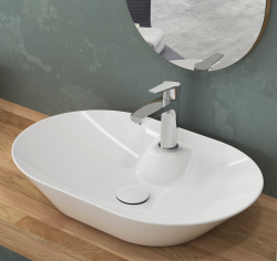 İsvea Sistema Y Tezgah Üstü Lavabo 60 cm Beyaz 10SY51060 uygulama örneği