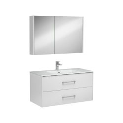 İsvea Combinato Lavabo Dolabı Çift Çekmeceli Beyaz 100 cm