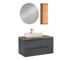 İsvea Luce Lavabo Ünitesi Antrasit 100 cm