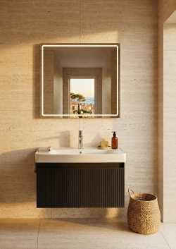 İsvea Fuga Lavabo Ünitesi Siyah 80 cm