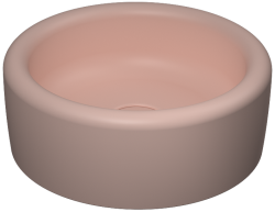 İsvea ColorISVEA Curvo Tezgah Üstü Lavabo 42 cm Somon