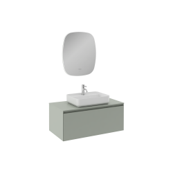 İsvea Coredo Lavabo Ünitesi Çimento Gri İç Çekmecesiz 100 cm
