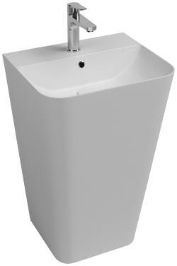 İsvea ColorISVEA Sott Aqua Monoblok Yerden Lavabo 50 cm Mat Beyaz