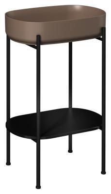 İsvea Puno Siyah Lavabo Ünitesi Vizon Lavabolu 55 cm