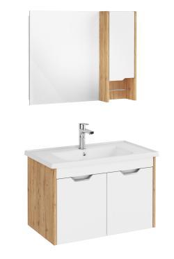 İsvea Pavia Kapaklı Lavabo Ünitesi Beyaz Detroit 65 cm