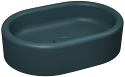İsvea ColorISVEA Curvo Tezgah Üstü Lavabo 60 cm Petrol Yeşili
