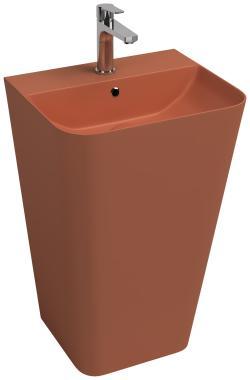 İsvea ColorISVEA Sott Aqua Monoblok Yerden Lavabo 50 cm Terracotta