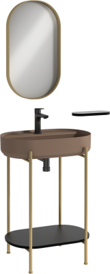 İsvea Puno Art Lavabo Ünitesi Vizon Lavabo 60 cm
