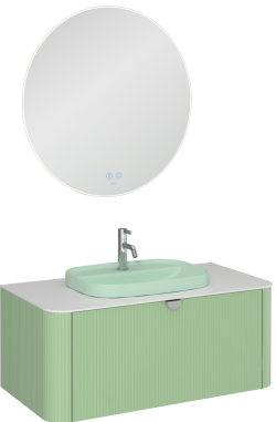 İsvea Infinity Raggio Lavabo Ünitesi Pastel Yeşili 100 cm