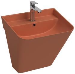 İsvea ColorISVEA Sott Aqua Asma Monoblok Lavabo 50 cm Terracotta