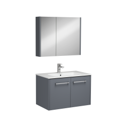 İsvea Combinato Lavabo Dolabı Kapaklı Antrasit 80 cm