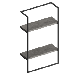 İsvea Kağıtlık Metal Açık Raf Retro Gümüş 40 cm