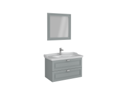 İsvea Valentia Lavabo Ünitesi Çift Çekmeceli Gri 90 cm