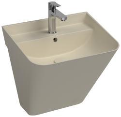 İsvea ColorISVEA Sott Aqua Asma Monoblok Lavabo 50 cm Fildişi Fil Dişi