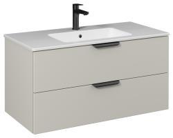 İsvea LIV Lavabo Dolabı 100cm (10sl50101dahil) Açık Beji Çift çekmece 100 cm