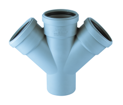 Kalde Mute 3K Çift Çatal 45° Ø75x75 mm