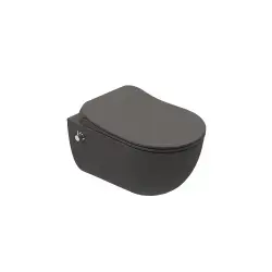 Çanakkale Seramik Zero 2.0 Smart Asma Klozet + Ultra Slim Kapak Mat Antrasit Gri