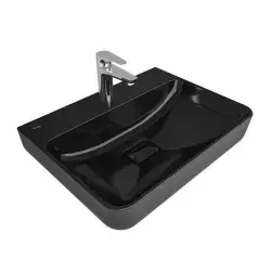 Çanakkale Seramik Zero 2.0 Dikdörtgen Lavabo Mat Siyah 60x45