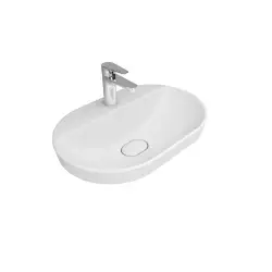Çanakkale Seramik Zero 2.0 Yarı Gömme Oval Lavabo Mat Beyaz 60x40