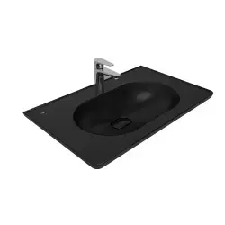 Çanakkale Seramik Zero 2.0 Etajerli Lavabo Siyah 80x50