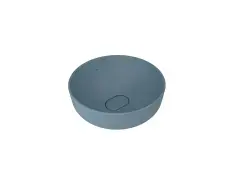 Çanakkale Seramik Zero 2.0 Yuvarlak Çanak Lavabo Mat Mavi 40x40