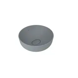 Çanakkale Seramik Zero 2.0 Yuvarlak Çanak Lavabo Mat Taş Gri 40x40