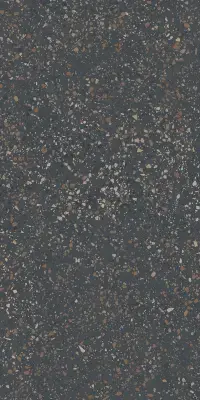 Çanakkale Seramik Terrazzo Mat Siyah Multicolor Porselen Karo