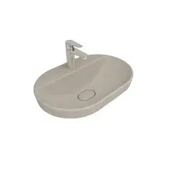 Çanakkale Seramik Zero 2.0 Yarı Gömme Oval Lavabo Mat Vizon 60x40