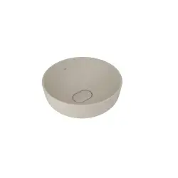 Çanakkale Seramik Zero 2.0 Yuvarlak Çanak Lavabo Mat Vizon 40x40