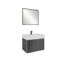 Çanakkale Seramik Solid Lavabo Dolabı Vizon 80