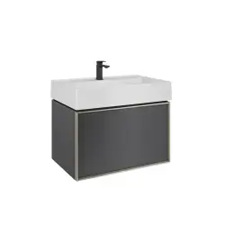 Çanakkale Seramik Solid Lavabo Dolabı Vizon 80