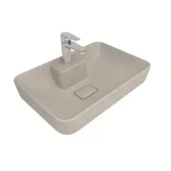 Çanakkale Seramik Zero 2.0 Ada Dikdörtgen Çanak Lavabo Mat Vizon 60x40