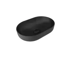 Çanakkale Seramik Zero 2.0 Oval Çanak Lavabo Mat Siyah 60x40