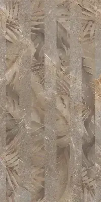 Çanakkale Seramik Salvia Taupe Parlak Floral Dekor