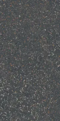 Çanakkale Seramik Terrazzo Parlak Siyah Multicolor Porselen Karo