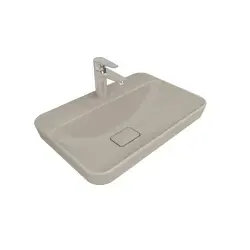 Çanakkale Seramik Zero 2.0 Yarı Gömme Dikdörtgen Lavabo Mat Vizon 60x40