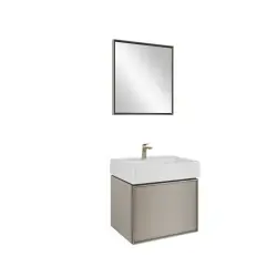 Çanakkale Seramik Solid Lavabo Dolabı Vizon 65