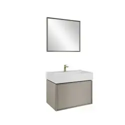 Çanakkale Seramik Solid Lavabo Dolabı Vizon 80