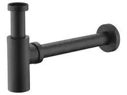 Çanakkale Seramik Minimalist Lavabo Sifonu Mat Siyah