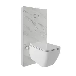 Çanakkale Seramik Trono Monoblok Rezervuar Kalesinterflex Asma Klozet Pallisandro 2.5/4L