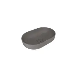 Çanakkale Seramik Zero 2.0 Oval Çanak Lavabo Mat Antrasit Gri 60x40