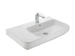 Çanakkale Seramik Fold Pro Etajerli Lavabo 80x48 3 Armatür Delikli