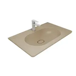 Çanakkale Seramik Zero 2.0 Etajerli Lavabo Mat Latte 80x50