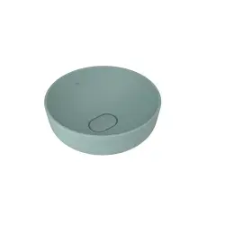 Çanakkale Seramik Zero 2.0 Yuvarlak Çanak Lavabo Mat Adaçayı Yeşili 40x40