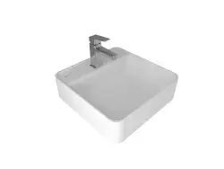 Çanakkale Seramik Smartedge Kare Lavabo Mat Beyaz 45x45