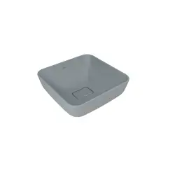 Çanakkale Seramik Zero 2.0 Kare Çanak Lavabo Mat Taş Gri 40x40