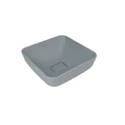 Çanakkale Seramik Zero 2.0 Kare Çanak Lavabo Mat Taş Gri 40x40